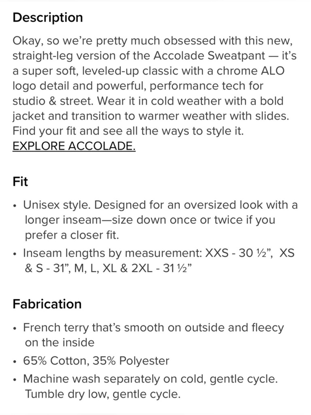 Alo Yoga Accolade Straight Leg Sweatpant Gravel XS - Picture 6 of 6
